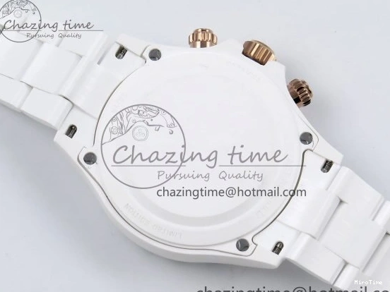 MiroTime 1231 TopPick Daytona AET White Solid Ceramic Case and Bracelet Pink Dial ZF 1:1 Best Edition SH 1650